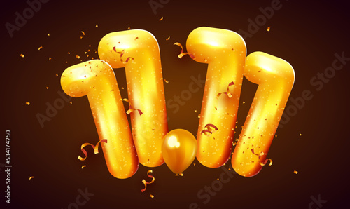 11.11 Shopping day sale. Global shopping world day. 11.11 Crazy sales online.