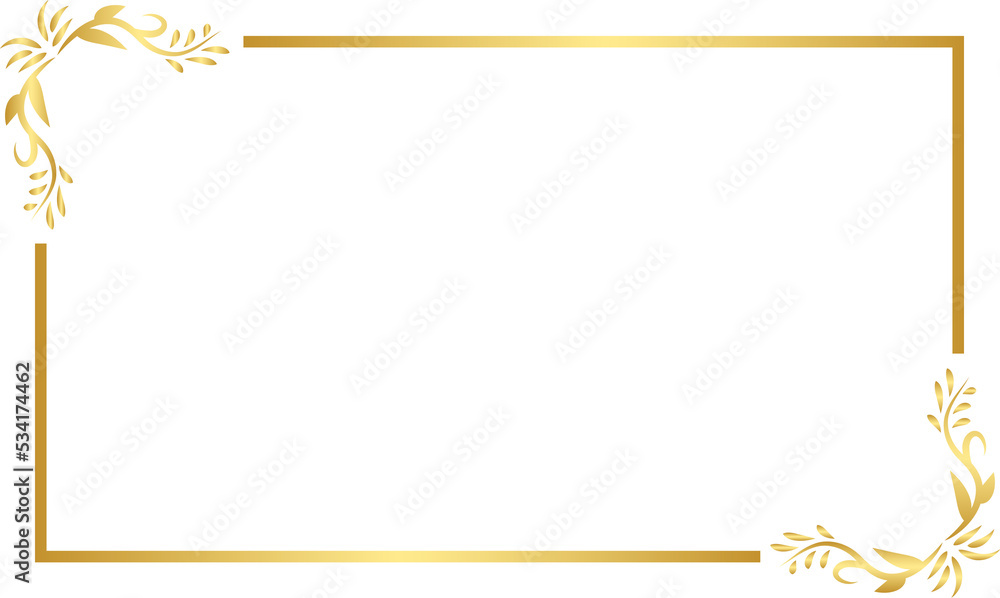 Naklejka premium Gold Border Frame
