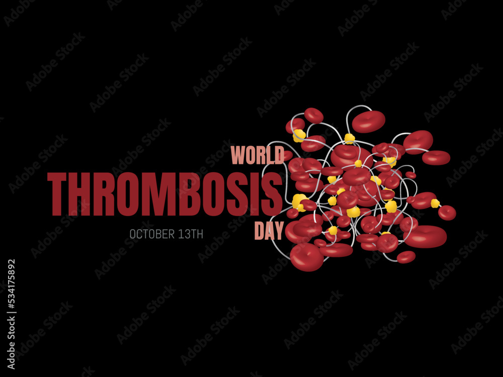 World Thrombosis Day. October 13. Poster and banner. Vector