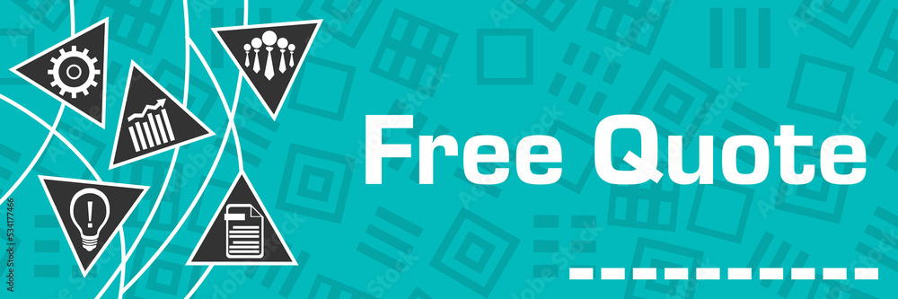 Free Quote Turquoise Business Symbols Curves Triangles Free Quote Turquoise Business Symbols Curves Triangles