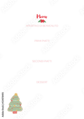 Merry christmas kit, tag, wine tag, wishlist, menu vector illustration