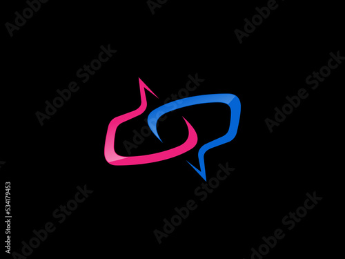 Chat Logo – Speech Bubble Symbol for Communication and Connection