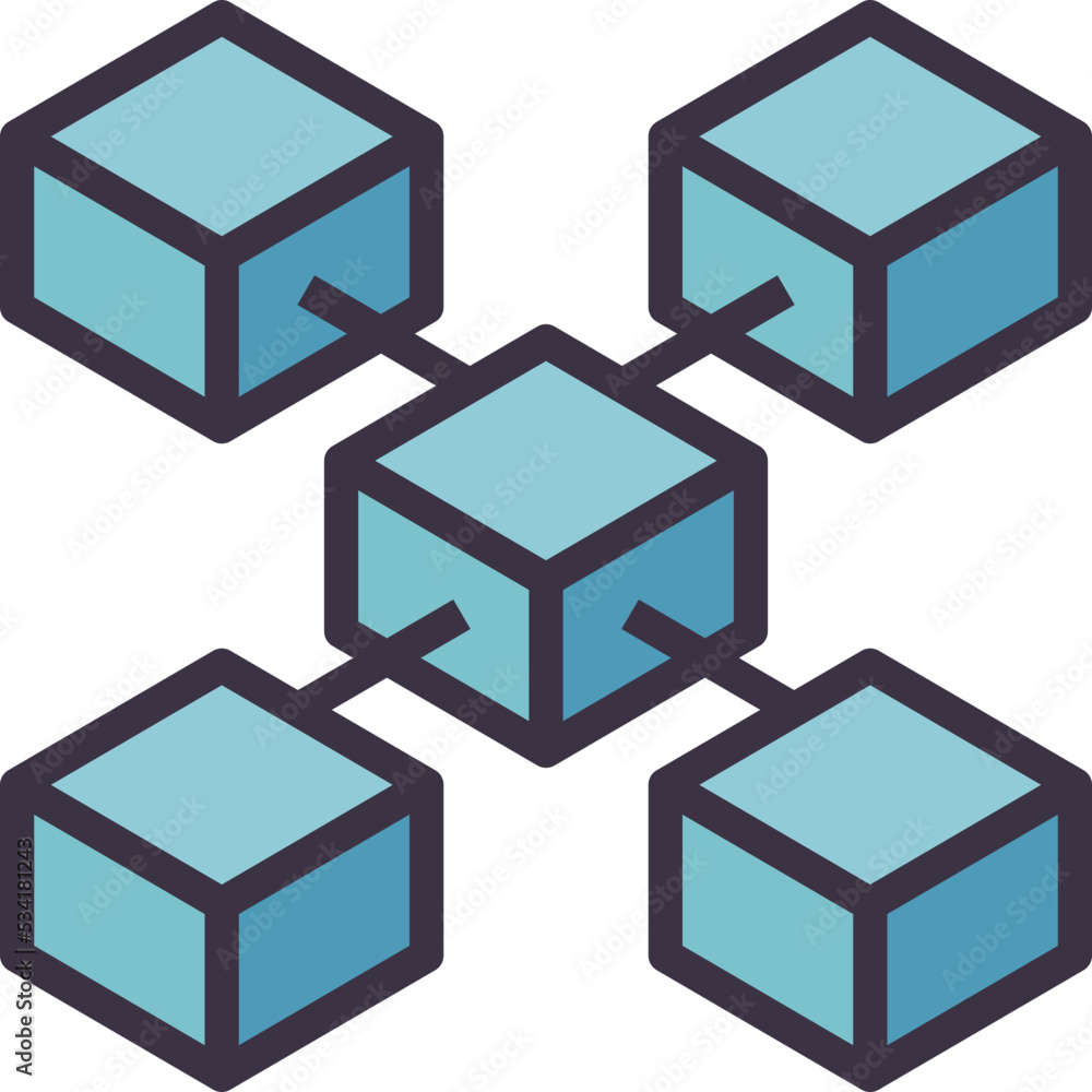 blockchain modern line style icon blockchain modern line style icon