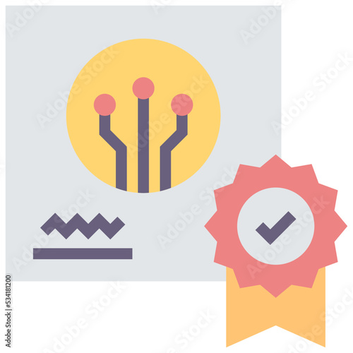 certificate modern line style icon