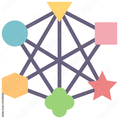 decentralized modern line style icon