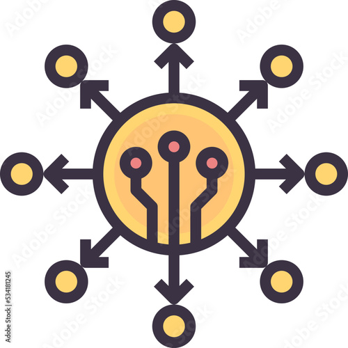 defi modern line style icon