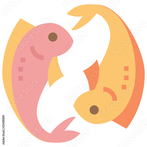 fish modern line style icon