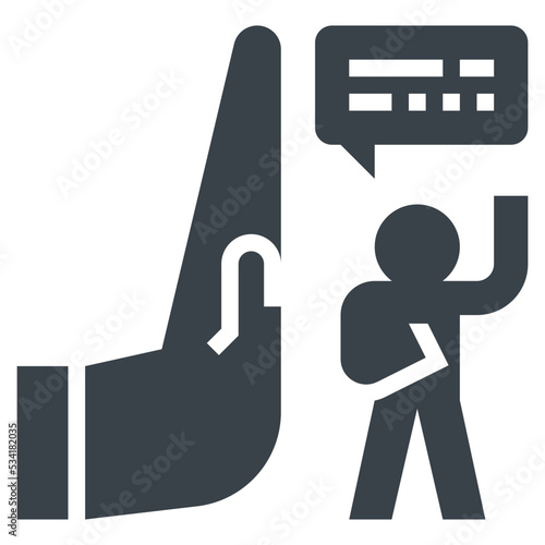 exclusion modern line style icon