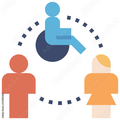 equality modern line style icon