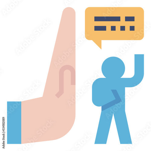 exclusion modern line style icon