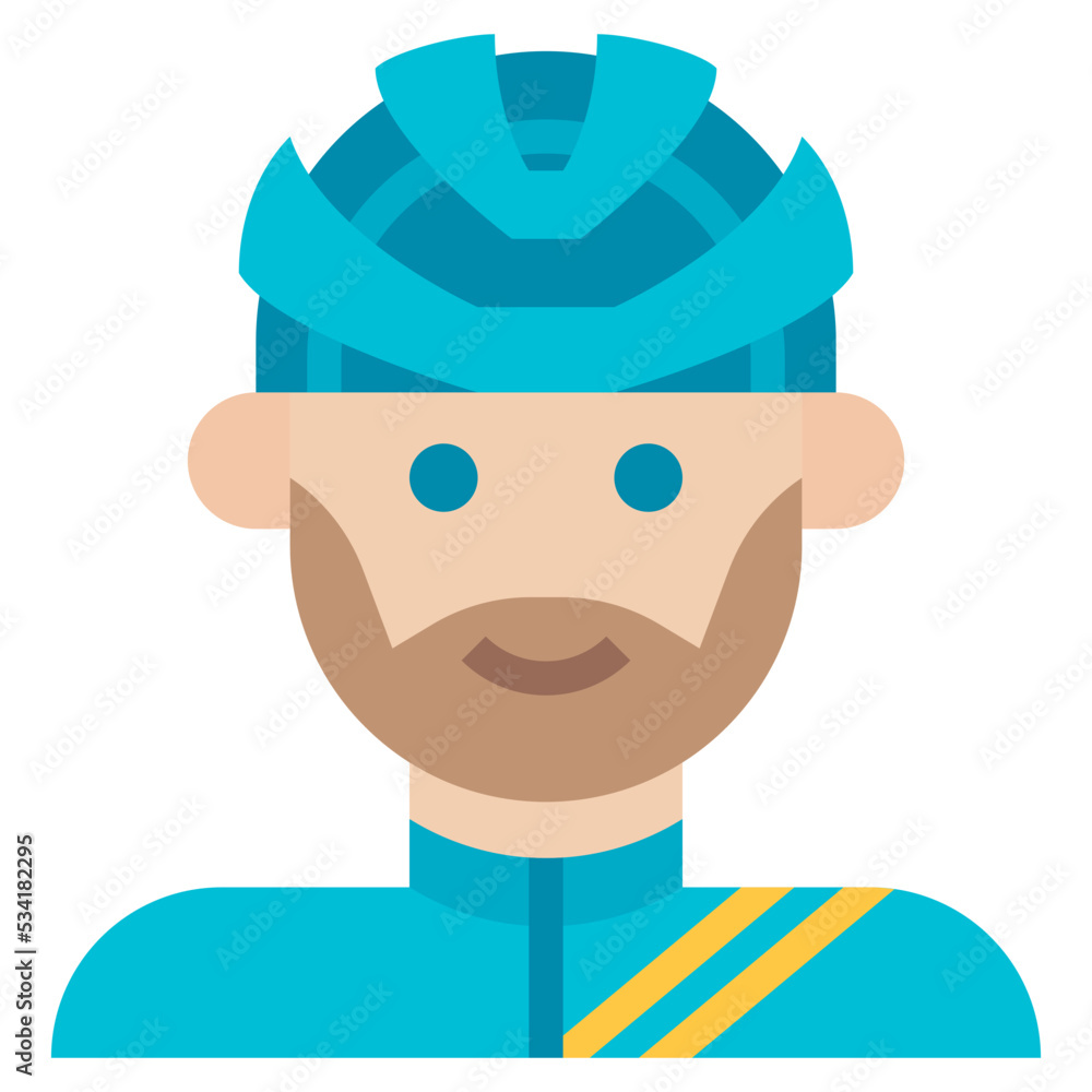 cyclist modern line style icon