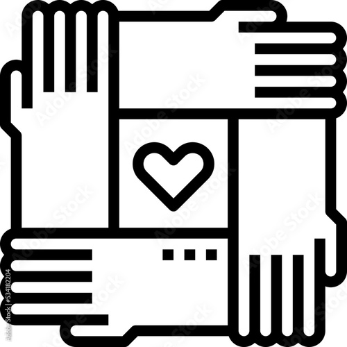 cooperate modern line style icon