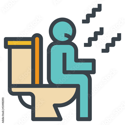 diarrhea modern line style icon
