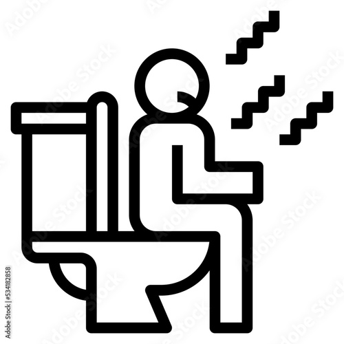 diarrhea modern line style icon