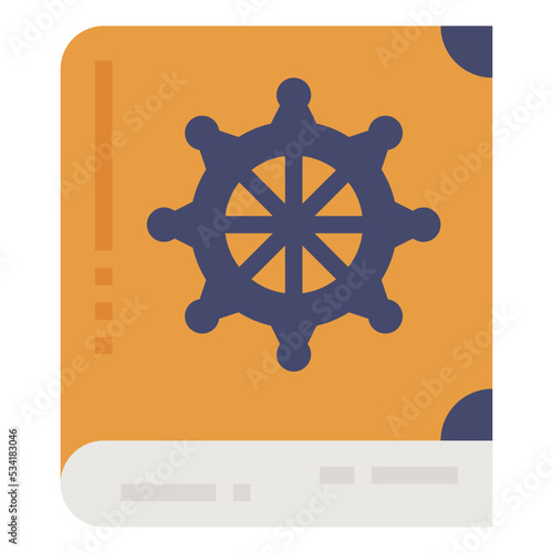 buddhist modern line style icon