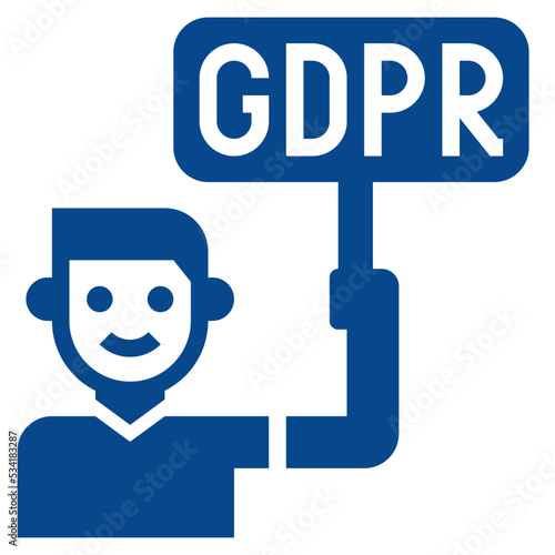gdpr modern line style icon