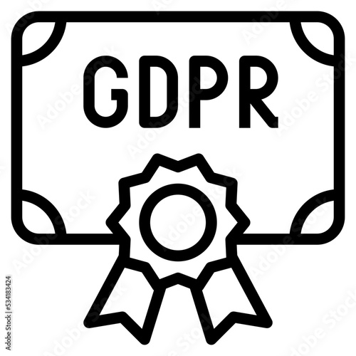 gdpr modern line style icon