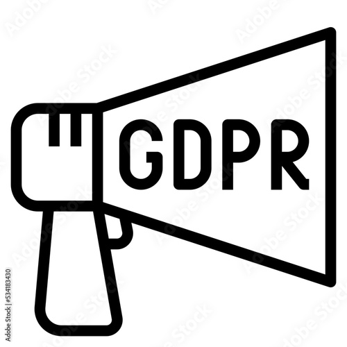 gdpr modern line style icon