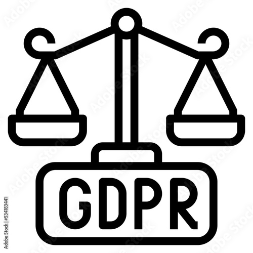 gdpr modern line style icon