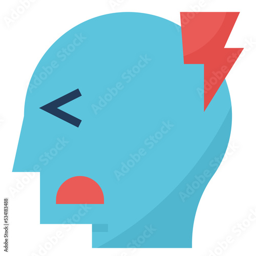headache modern line style icon