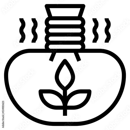 herbal modern line style icon