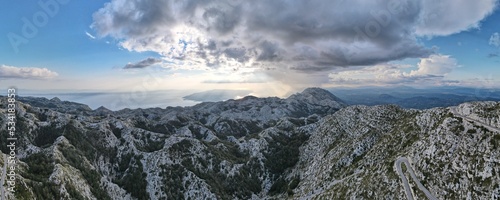The highest peaks in Biokovo Nature Park, Croatia. 180 degree