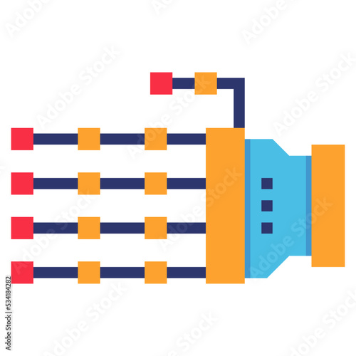 hand modern line style icon