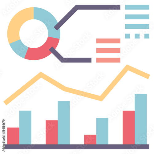 analytics modern line style icon