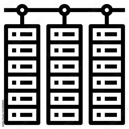 database modern line style icon