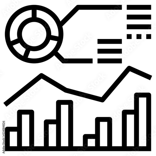 analytics modern line style icon