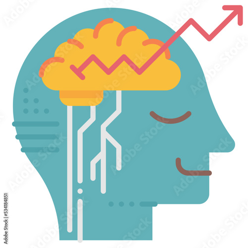 growth modern line style icon