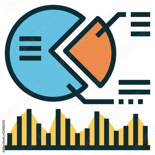analytical modern line style icon