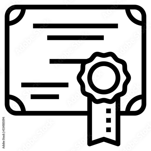 certification modern line style icon