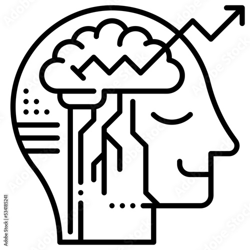 growth modern line style icon
