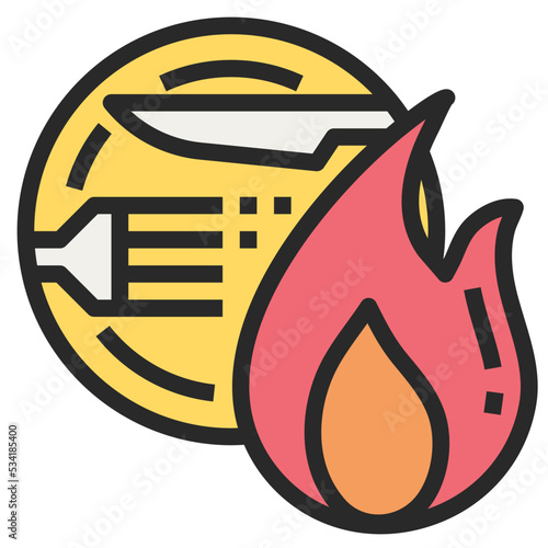 calories modern line style icon