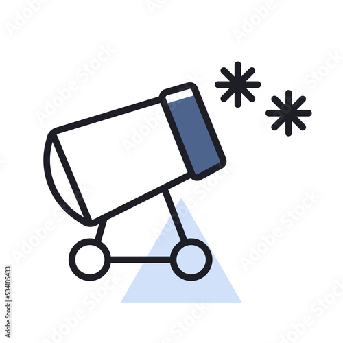 Snow cannon vector isolated icon. Winter sign