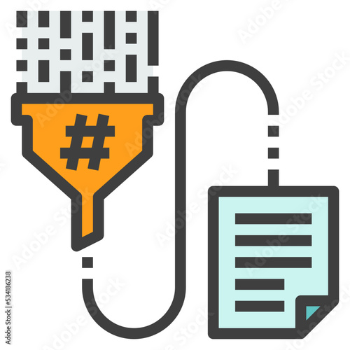 cryptographic modern line style icon