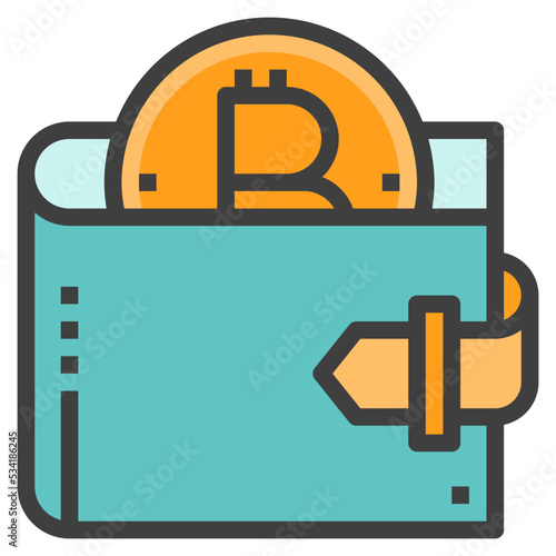 bitcoin modern line style icon