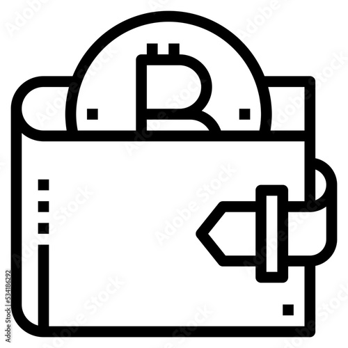 bitcoin modern line style icon