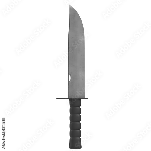 Photographie 3d rendering illustration of a bayonet