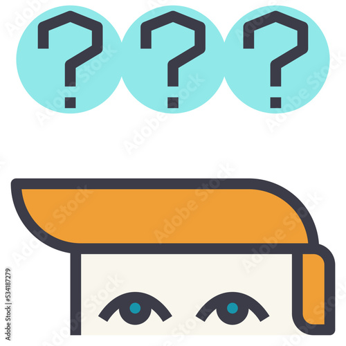 curiosity modern line style icon