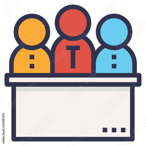 committee modern line style icon