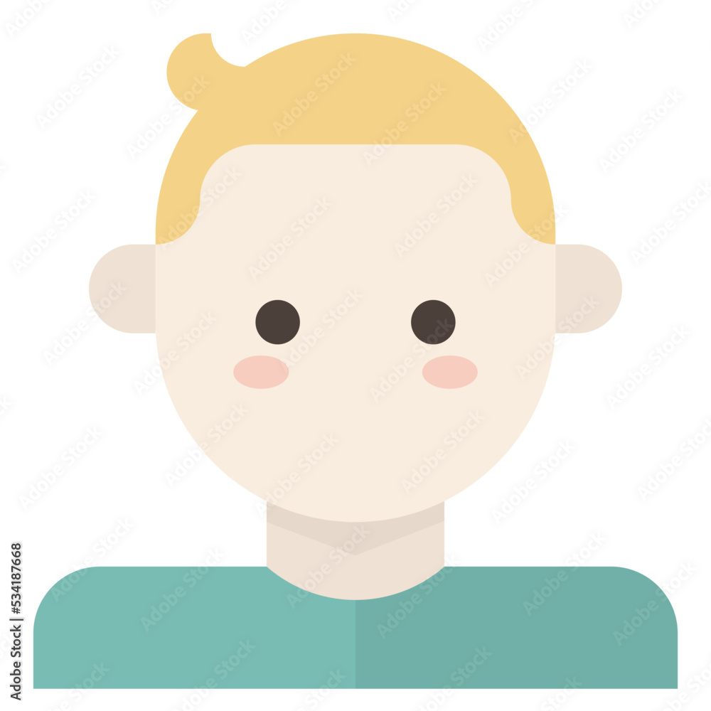 boy modern line style icon