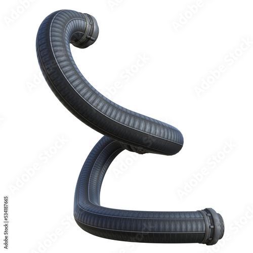 SciFi Tube Pipe Illustration with Transparent Background PNG
