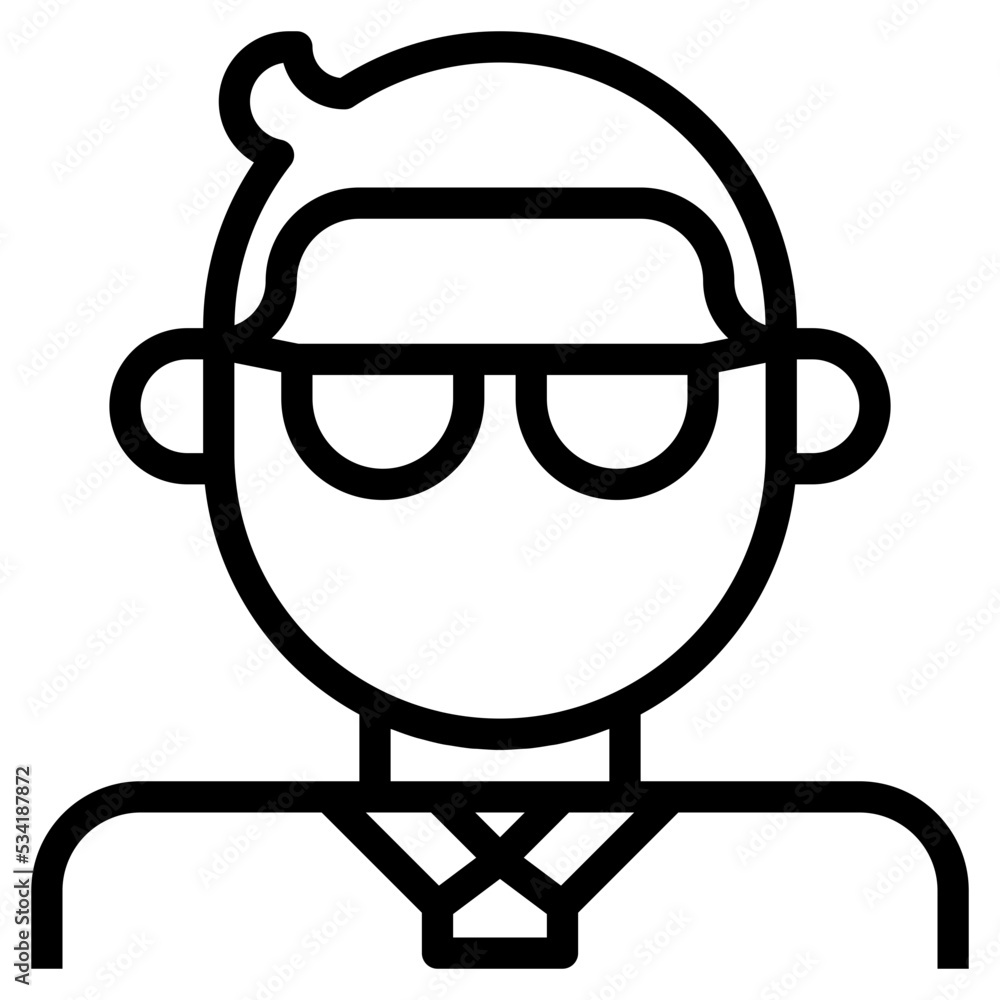 businessman modern line style icon businessman modern line style icon
