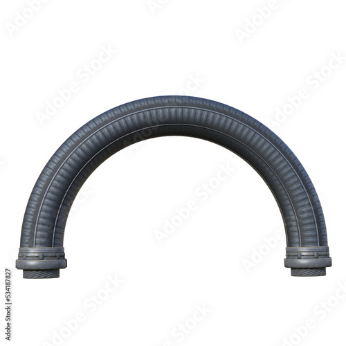 SciFi Tube Pipe Illustration with Transparent Background PNG
