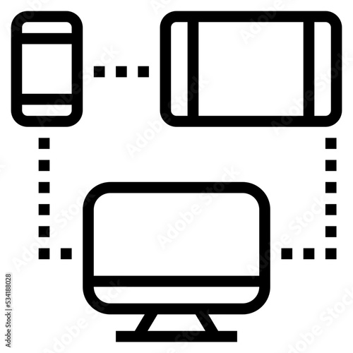 devices modern line style icon