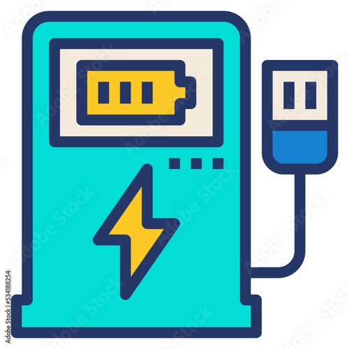 charging modern line style icon