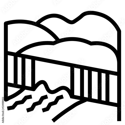 hydroelectric modern line style icon