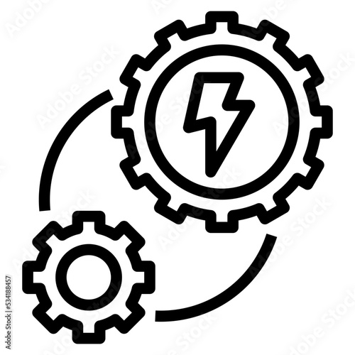 energy modern line style icon